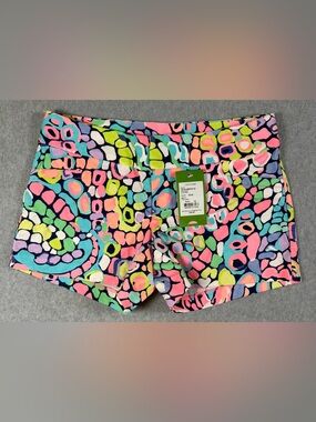 Lilly Pulitzer Ellie Gypsy Jungle Women’s Size 00 Neon Geo Print Shorts -  Multi